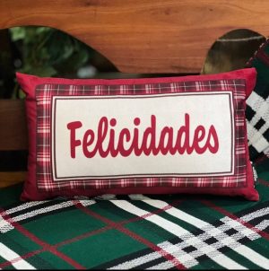 Capa almofada natalina xadrez