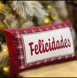 Capa almofada natalina xadrez