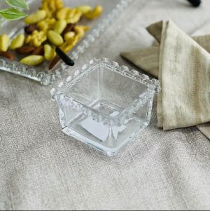 Bowl quadrado cristal chumbo coração